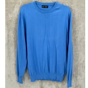 Fusaro Antonio Sweater‎ Mens US Large Blue Cotton Classic Italian Preppy Casual